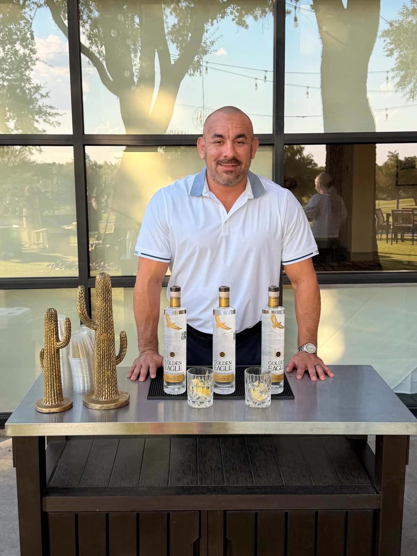 Golden Eagle Vodka tasting bar at a P.I.G. event
