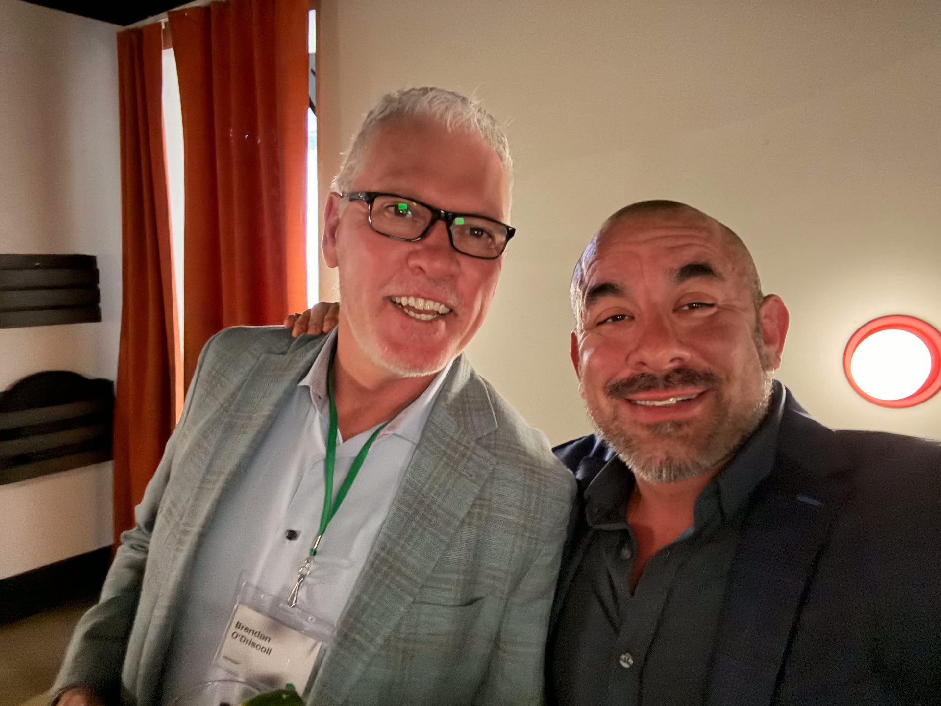 Networking with partners at an industry event